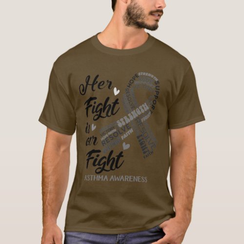 Asthma Awareness Her Fight is our Fight T_Shirt