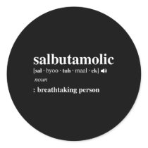 Asthma Awareness Inhaler Salbutamolic Classic Round Sticker