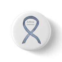 Asthma Awareness Ribbon Customized Button Pins