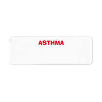 ASTHMA- health concern , condition label