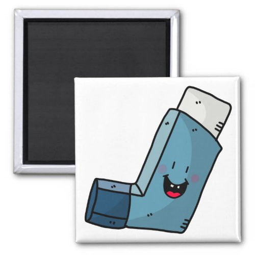 Asthma Inhaler happy cartoon Magnet