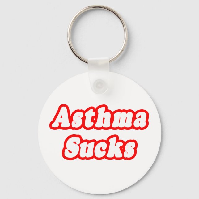 Asthma Sucks Keychain (Front)