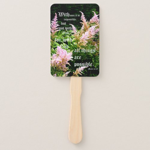 Astilbe with Mark 1027 Hand Fan