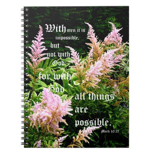 Astilbe with Mark 1027 Notebook