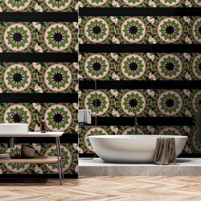 Astilbe Wreath Wallpaper (Bathroom)