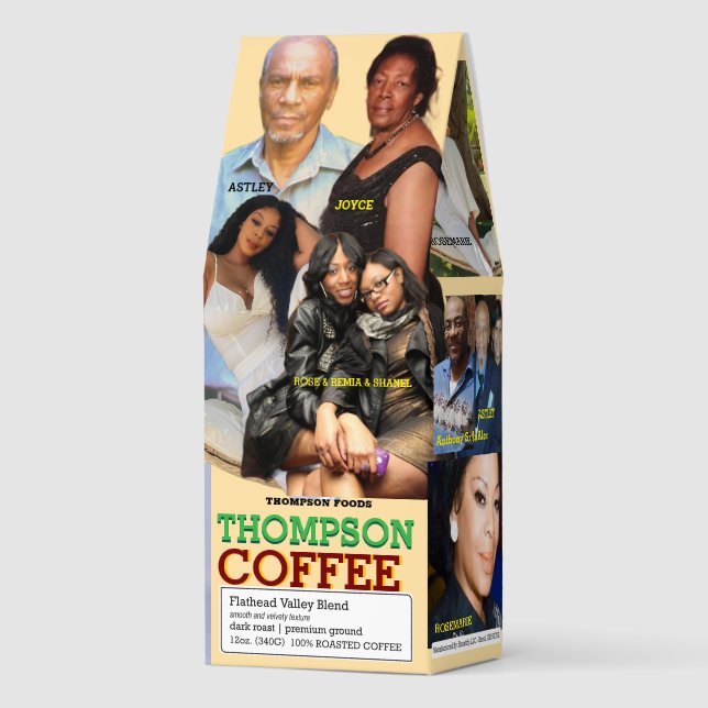 Astley Thompson Coffee, 12oz Bag, Dark Roast, Roasted Coffee (Front)