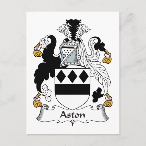 Aston Family Crest Postcard