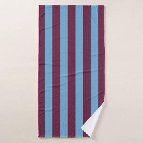 Aston Villa stripes football club colors premier l Bath Towel