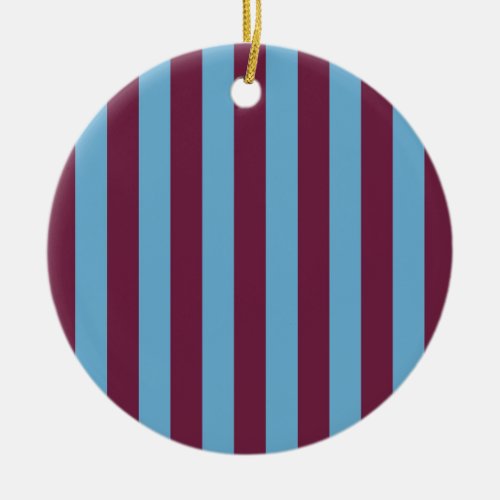 Aston Villa stripes football club colors premier l Ceramic Ornament