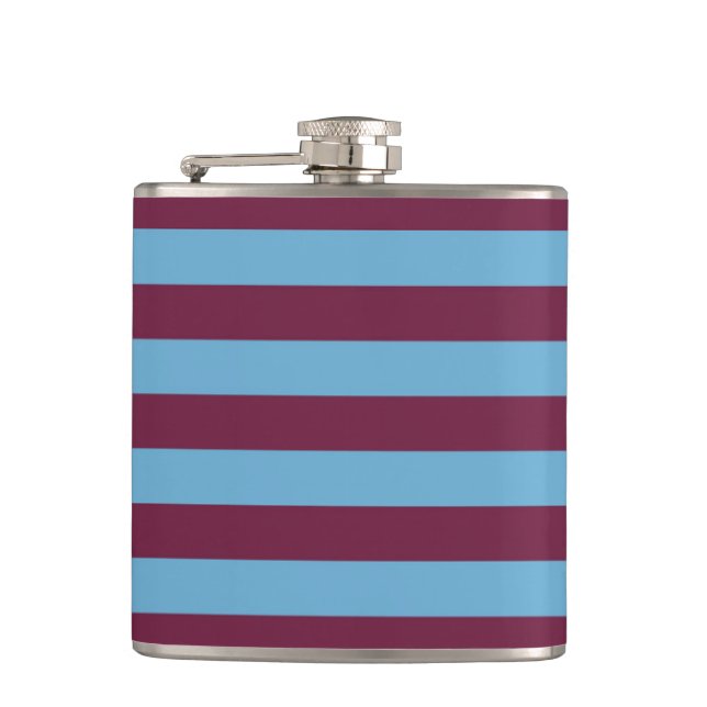 Aston Villa stripes football club colors premier l Flask (Front)