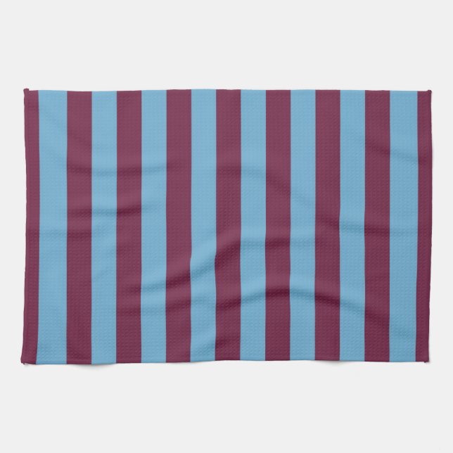 Aston Villa stripes football club colors premier l Kitchen Towel (Horizontal)