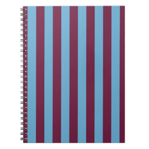 Aston Villa stripes football club colors premier l Notebook