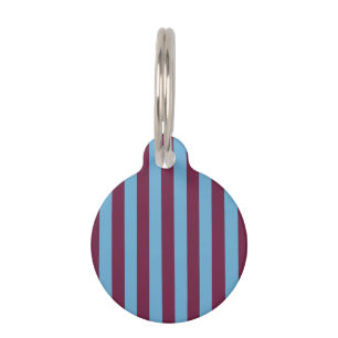 Aston Villa stripes football club colors premier l Pet ID Tag