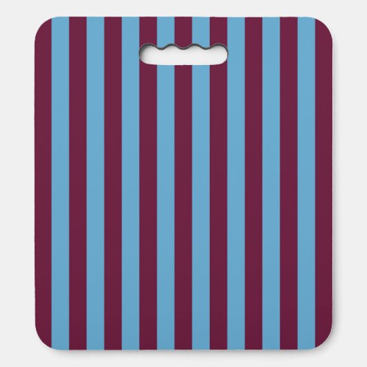 Aston Villa stripes football club colors premier l Seat Cushion (Front Vertical)