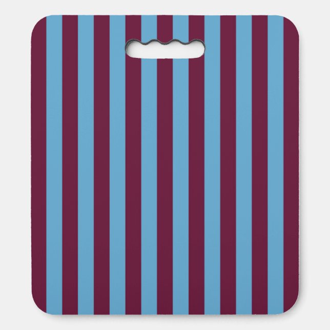 Aston Villa stripes football club colors premier l Seat Cushion (Front Vertical)
