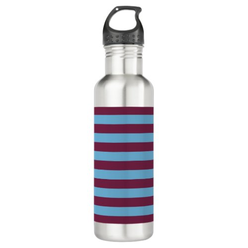 Aston Villa stripes football club colors premier l Stainless Steel Water Bottle