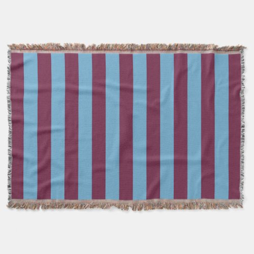 Aston Villa stripes football club colors premier l Throw Blanket