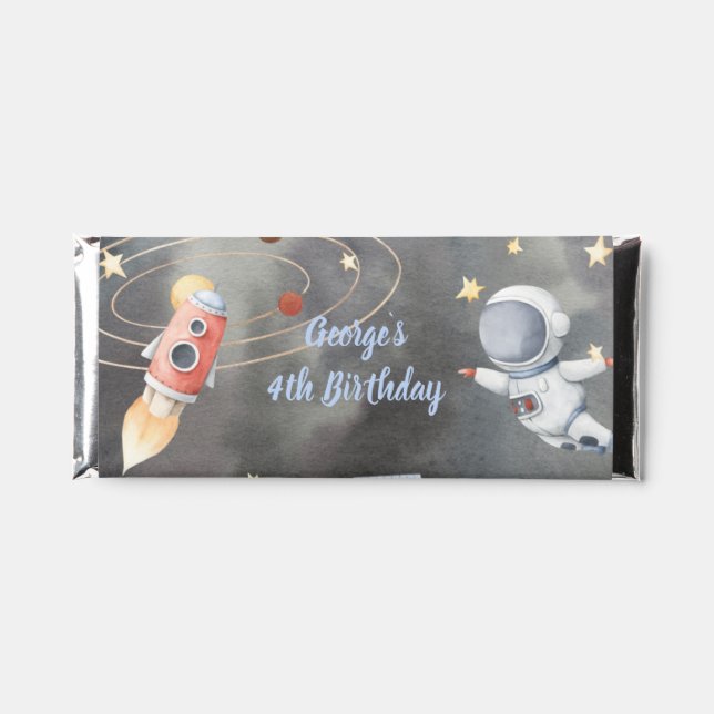 Astonaut Outer Space Chocolate Bar Favors (Front)