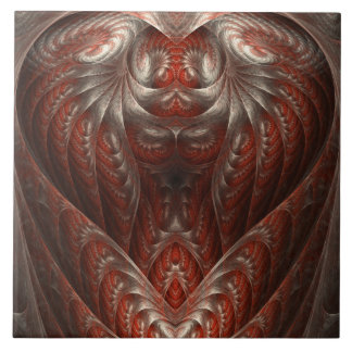 Astonish Me Red Abstract Heart Design Ceramic Tile