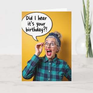 Astonished Birthday Portrait Card