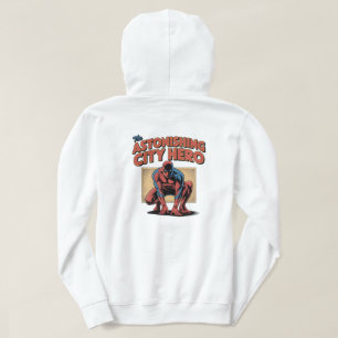 Astonishing City Hero Retro Comic Superhero T‑Shir Hoodie
