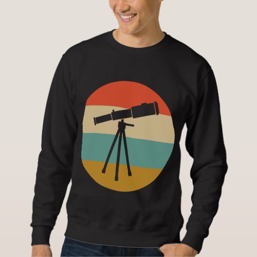 Astonomer Astronomy _ Vintage Retro Telescope Sweatshirt
