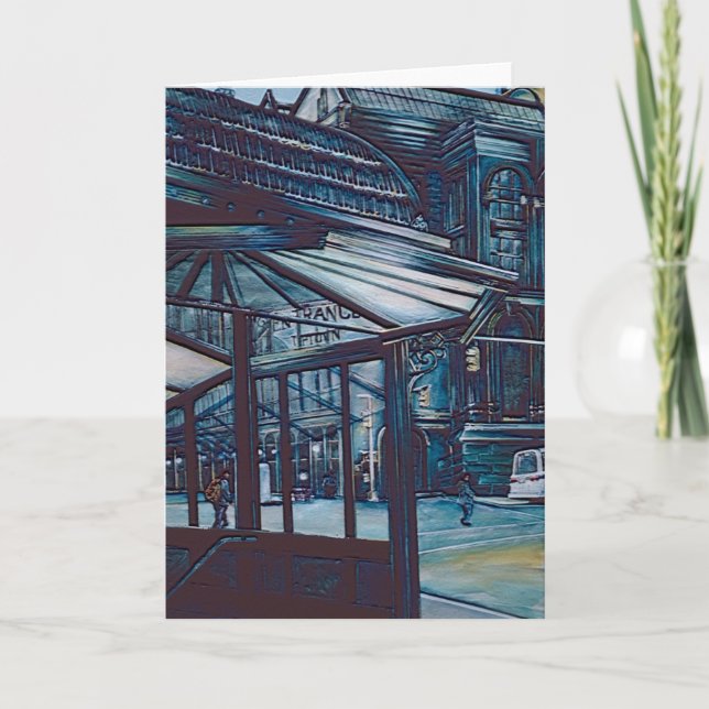 Astor Place Aborigines, New York City Greeting Car Card (Front)