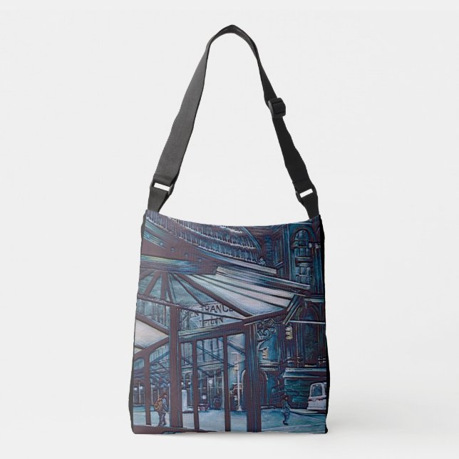 Astor Place Aborigines, NYC Crossbody Bag (Front)