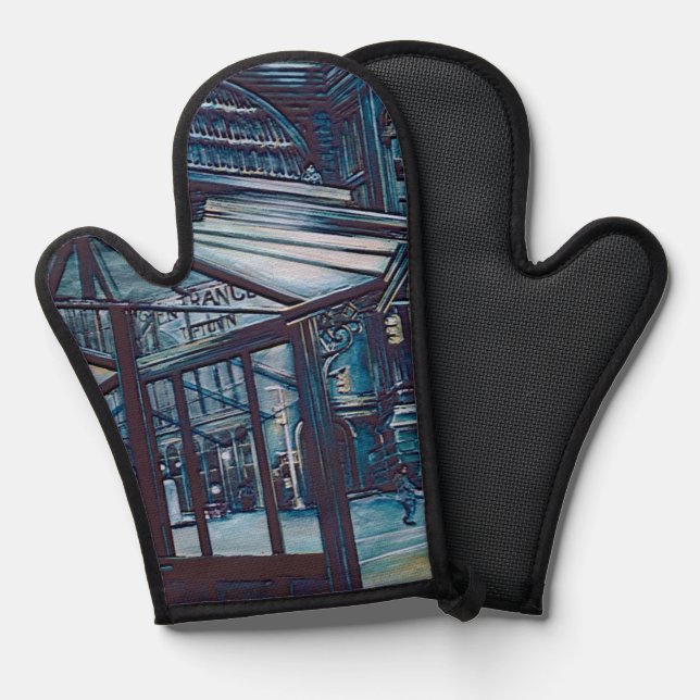 Astor Place Aborigines, NYC Oven Mitt (Front/Back)