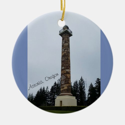 Astoria Column in Oregon Ornament