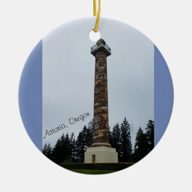 Astoria Column in Oregon Ornament (Front)