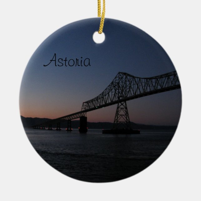 Astoria-Megler Bridge, Oregon Ceramic Ornament (Front)