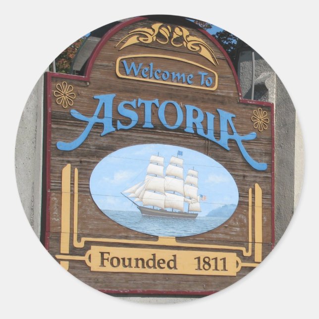 Astoria, Oregon Classic Round Sticker (Front)