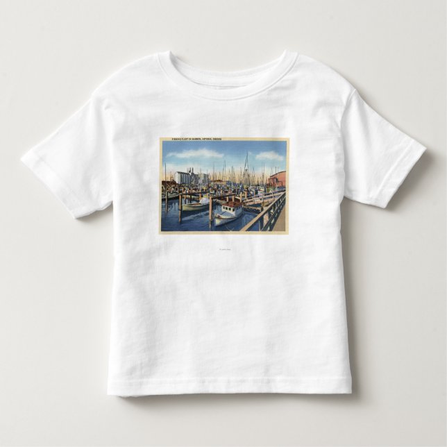 Astoria, Oregon - Fishing Fleet in Harbor Toddler T-shirt (Front)