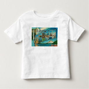 Astoria, Oregon - Large Letter Scenes Toddler T-shirt