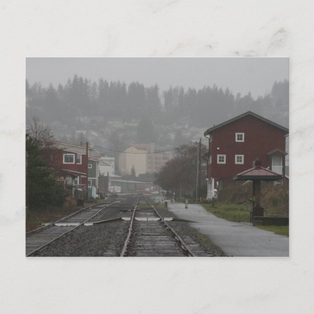 Astoria Oregon on a rainy afternoon Postcard (Front)