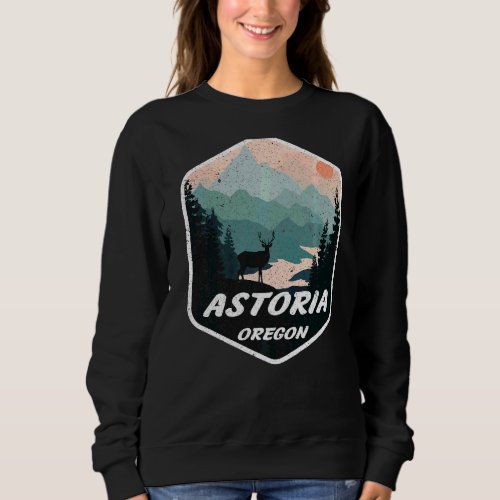 Astoria Oregon Or Mountains Hike Hiking Souvenir Sweatshirt