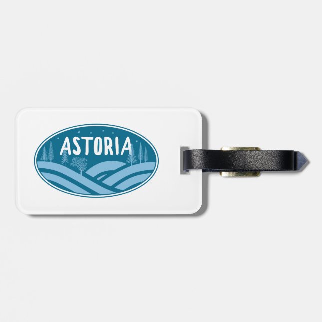 Astoria Oregon Outdoors Luggage Tag (Back Horizontal)