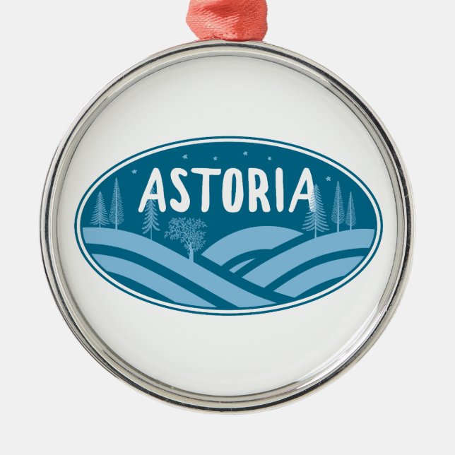 Astoria Oregon Outdoors Metal Ornament (Front)