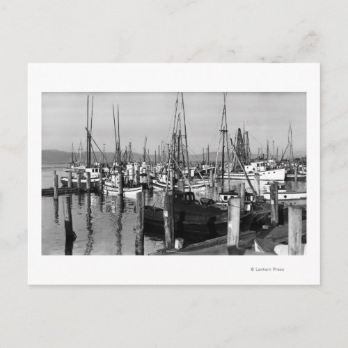 Astoria Oregon Waterfront View of Fishing Fleet Postcard