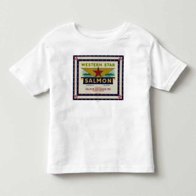 Astoria, Oregon - Western Star Salmon Case Label Toddler T-shirt (Front)