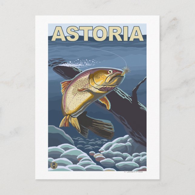 Astoria, OregonCutthroat Trout Cross-Section Postcard (Front)