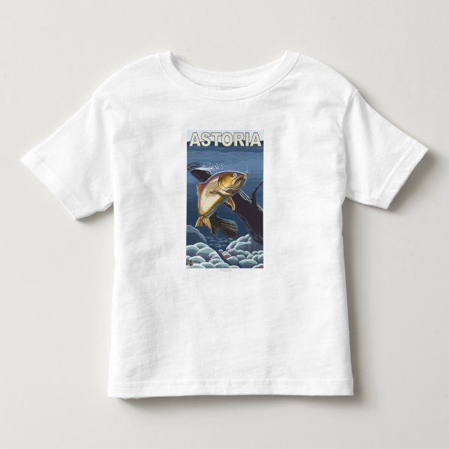 Astoria, OregonCutthroat Trout Cross-Section Toddler T-shirt (Front)