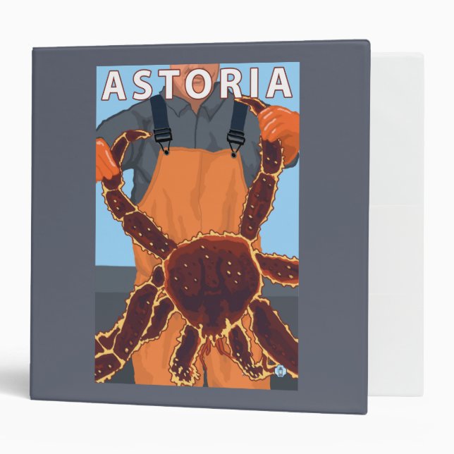 Astoria, OregonKing Crab 3 Ring Binder (Front/Inside)