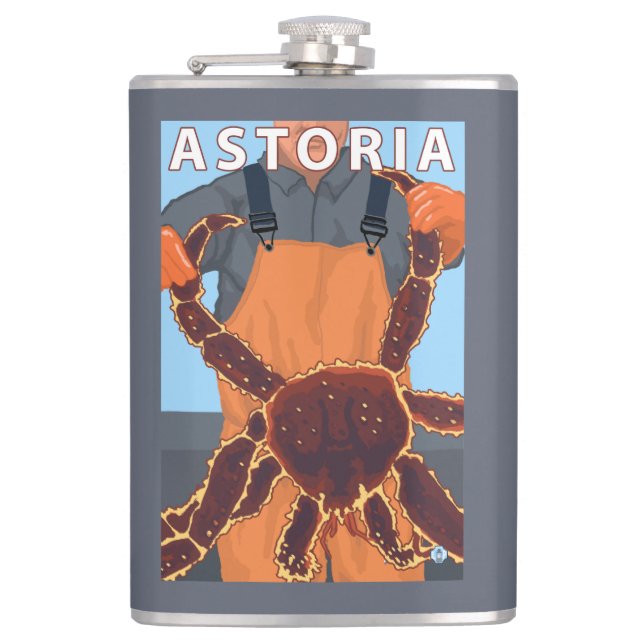 Astoria, OregonKing Crab Flask (Front)