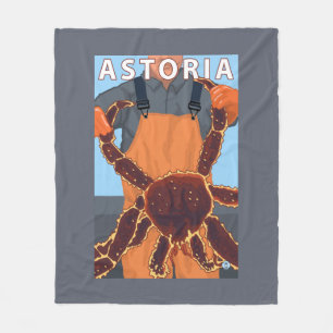 Astoria, OregonKing Crab Fleece Blanket