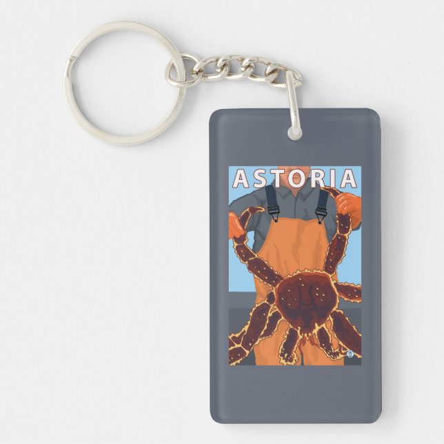 Astoria, OregonKing Crab Keychain (Front)