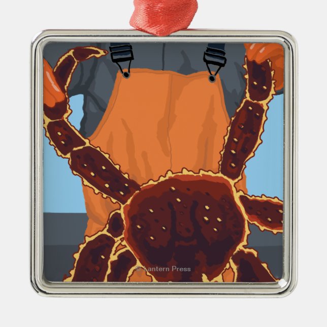 Astoria, OregonKing Crab Metal Ornament (Front)