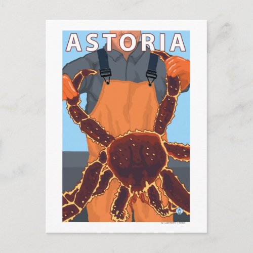Astoria OregonKing Crab Postcard