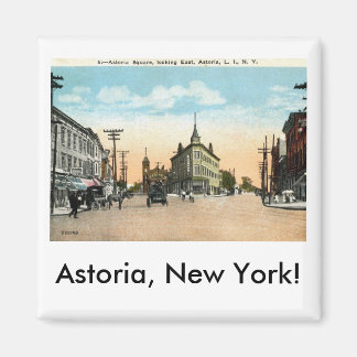 Astoria Square, Astoria, Queens, New York Vintage Magnet